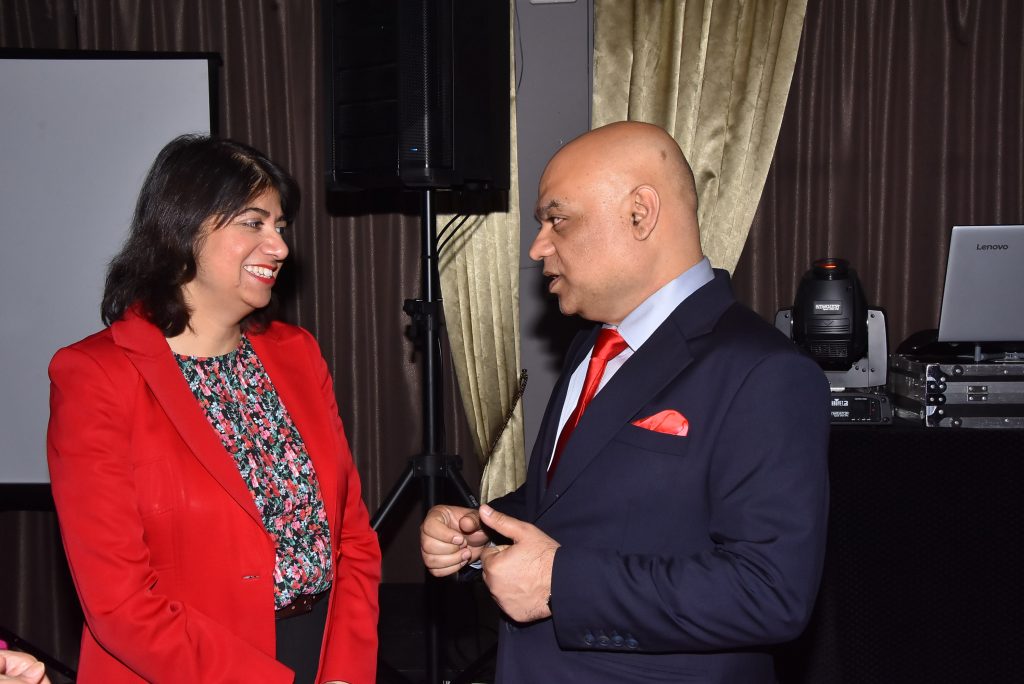 Mr. Rajesh Bajaj and Ms. Seema Malhotra During IMT excellence in education award 2019 in London